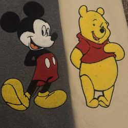 Disney Mickey Mouse & Winnie the Pooh Fleece Sweatshirts – Women’s  XL