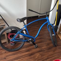 Blue Schwinn Simple Beach Cruiser 