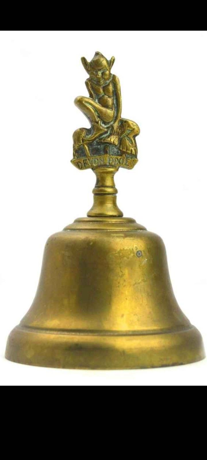 Brass Bell Devon Waldorf Steiner Very Rare Pixie Bell Devon Imp Bell Vintage Brass Bell Dinner Bell
