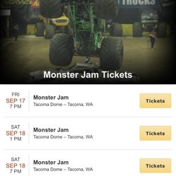 Monste Jam Tacoma Tickets