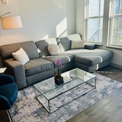 City Furniture Dark Gray Down Right Chaise Sectional