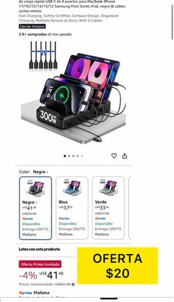 Base de carga rápida USB