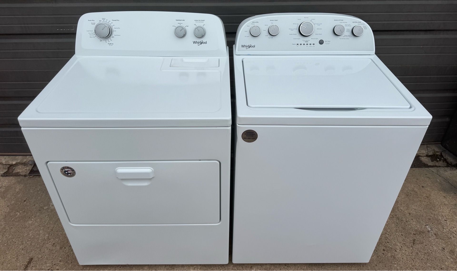 Whirlpool XXL Super Capacity Plus Top Load Agitator Washer/Electric Dryer (can deliver)