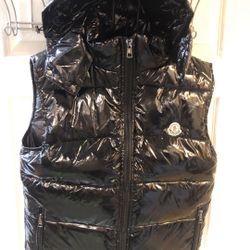 Black Moncler Vest.  1,2,3,4,5,6