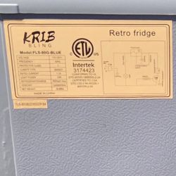 Krib Bling Intertek Retro Fridge