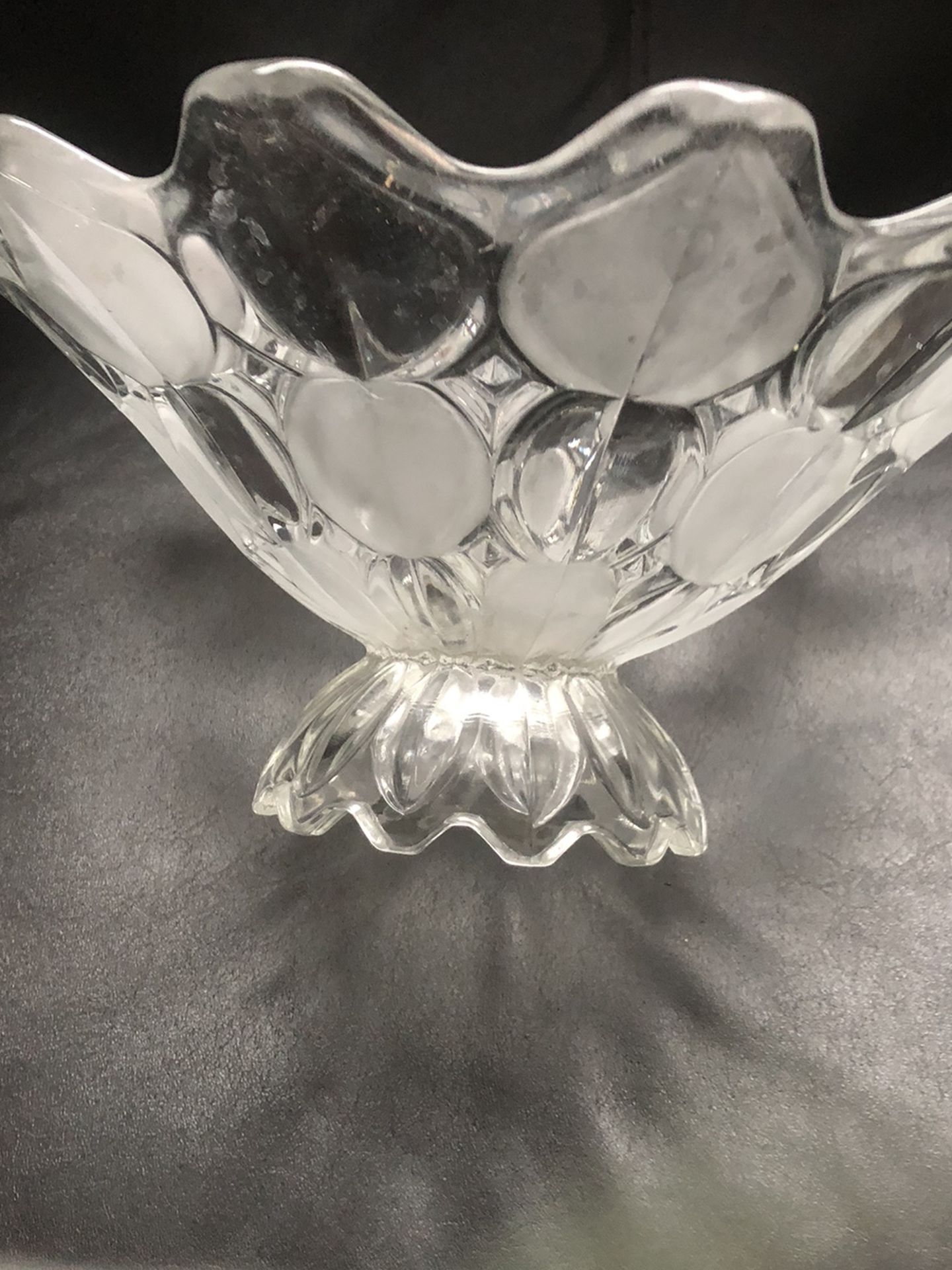 Antique Glass Fruit Bowl