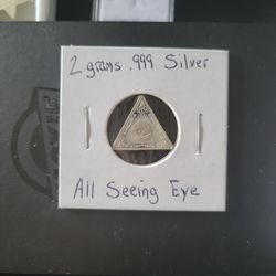 2g .999 Fine Silver All Seeing Eye 