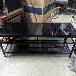 Black Glass TV Stand 