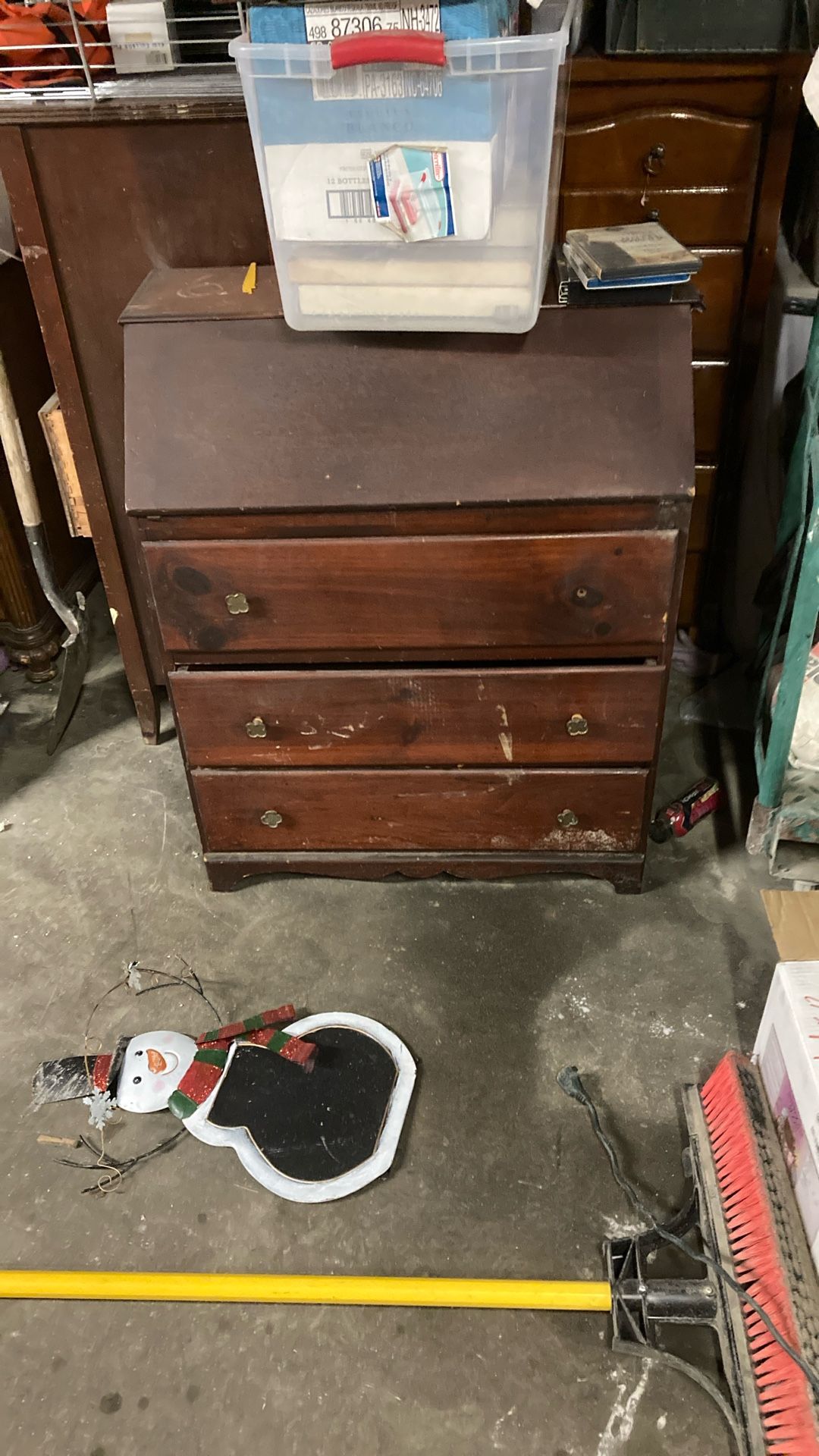 Vintage Three Drawer Desk