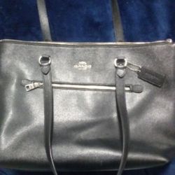 Coach F79608 Leather Black Tote Bag