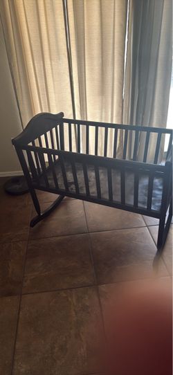 Vintage wooden cradle crib