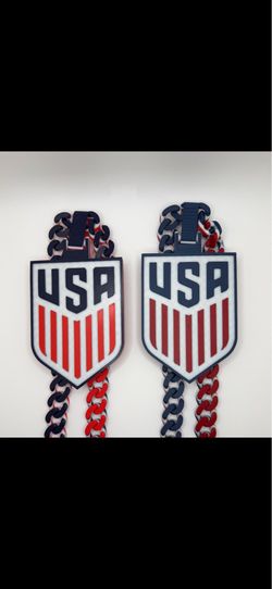 USA/ Soccer/ World Cup/ Sports/ MLS/ National Soccer/ Hype Chain/ Necklace/ New