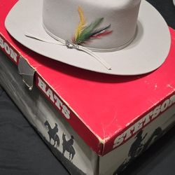 Original 1980s Stetson Silver Belly Hat