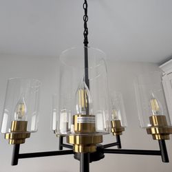 5 light kitchen chandelier glass kitchen island lighting black and gold pendant island lighting