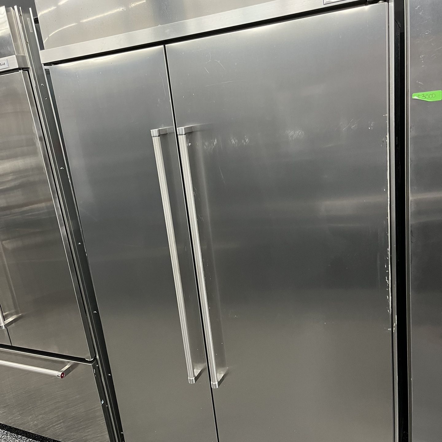 Kitchen Aid Built In Stainless Steel 48” Refrigerator Side By Side 