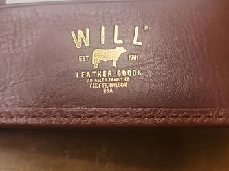 WILL Leather Goods Brown Leather Bifold Wallet — NEW, Never Used