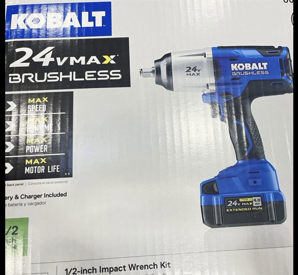 Kobalt 1/2 impact With Charger And Battery