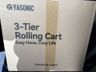 YASONIC 3-Tier Rolling Cart - Sage Green
