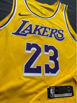 Authentic LeBron James Los Angeles Lakers Nike home gold jersey size 52/XL