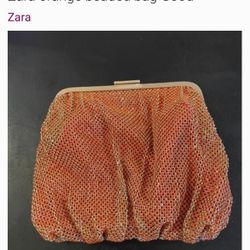 Beautiful orange beaded bag from Zara