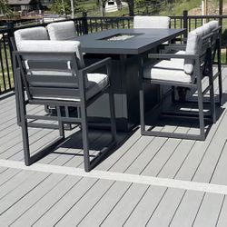 brand new patio aluminum fire pit table only 