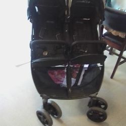 Black Double Stroller 