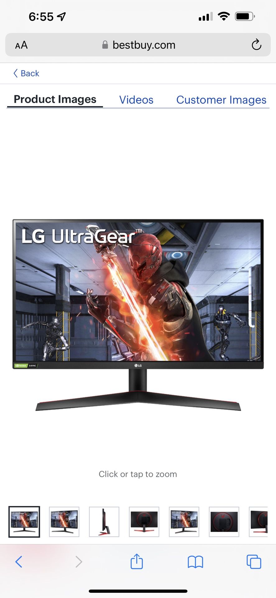 LG 27” UltraGear QHD 2560x1440 IPS gaming monitor  