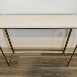 White and Gold Console Table