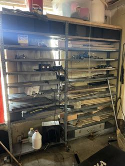 Metal shelves