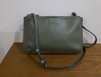 Coach Olive green soft leather Crossbody bag