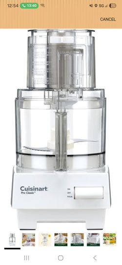 Cuisinart 7-Cup Pro Classic Food Processor, 600-Watt Motor, Vegetable Chopper & Blender for Mincing, Dicing, Shredding, Puree & Kneading Dough, DLC-10