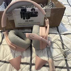 Cat Ear Wireless Pink Gaming Headset