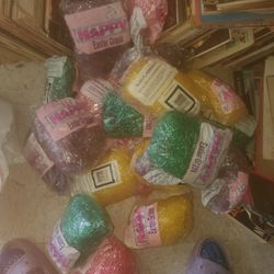 "Happy Easter Grass" Lots Of Colors (25) Bags 1 3/4 FL Oz