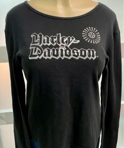 Harley-Davidson Women's Black Long Sleeve Shirt Size XL