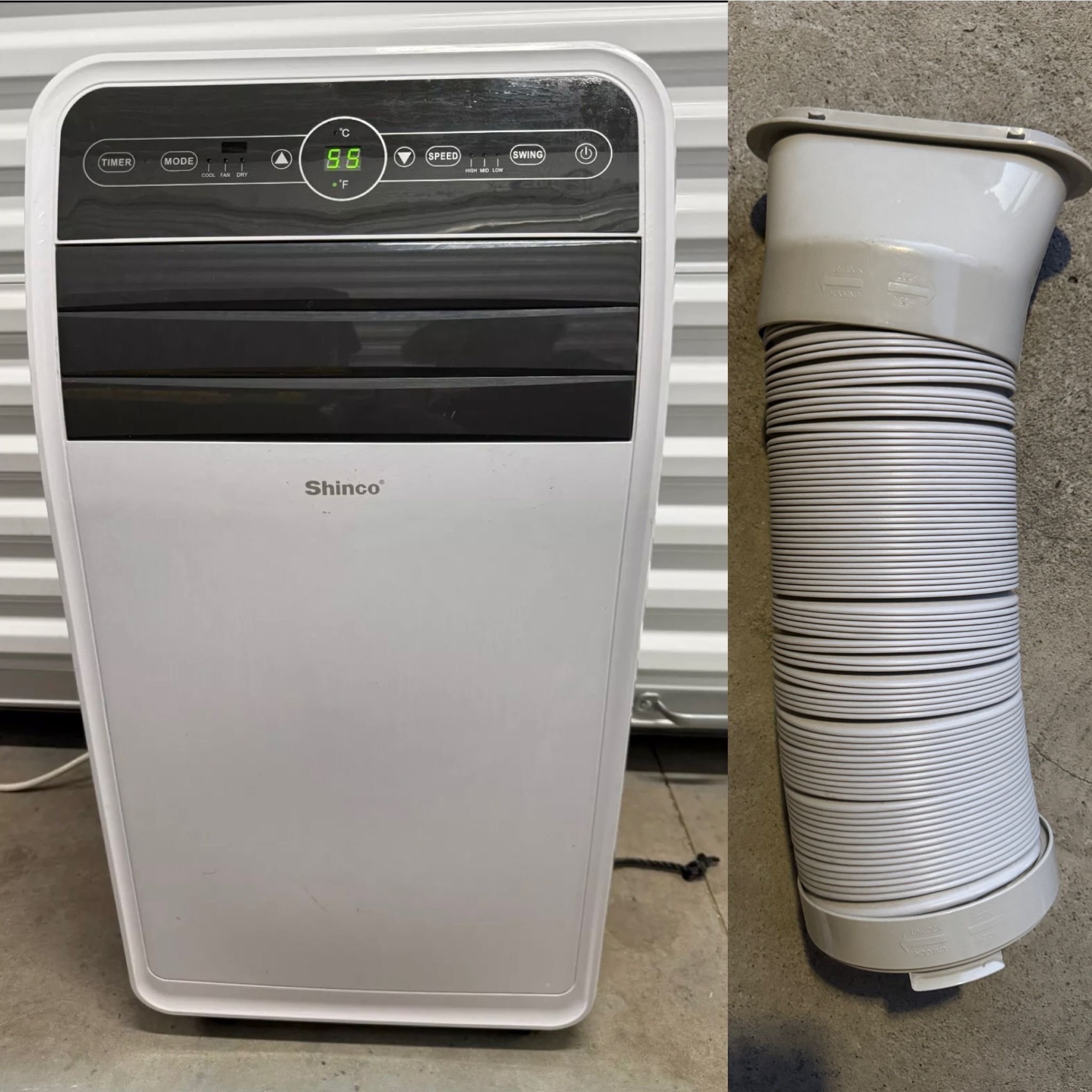 Shinco SPF1-12C 10,000 BTU Portable Air Conditioner White Broken Cord Holder