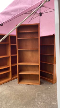 Oak veneer bookcase