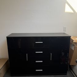 Large Black Credenza
