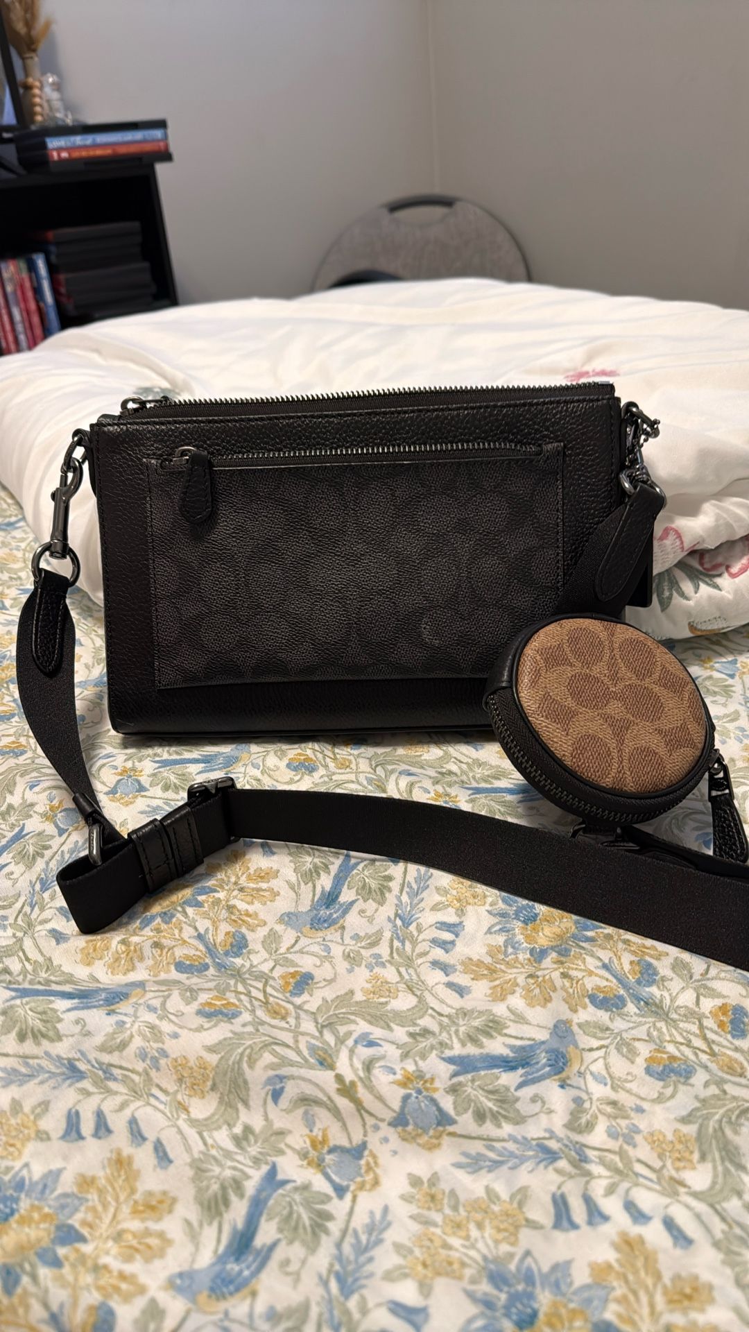 New Coach Leather Side Bag