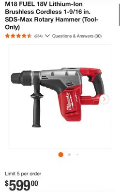 Milwaukee M18 Fuel SDS Max Rotary Hammer