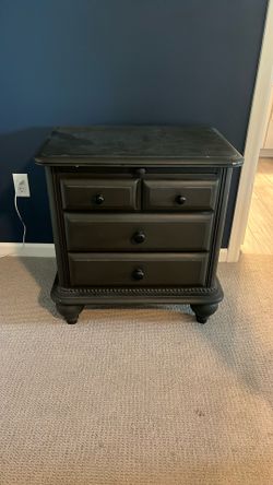 Black 3 Drawer Night Stand
