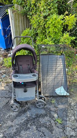 Free kids stroller and dog kennell