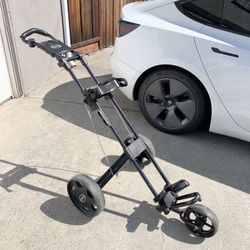Tartan Golf Push Cart 3-Wheeler Light Weight