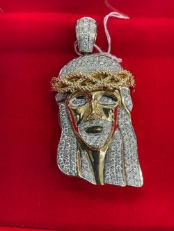 10k Jesus Face Pendant