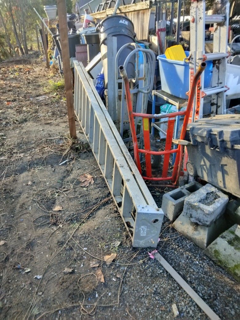 10 Ft Ladder $ 100 Cheap Cause One Foot At Bottom A Little Funky, Still Solid .