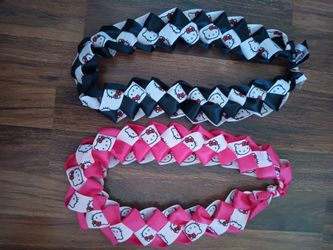 Graduation leis and flower bouquets