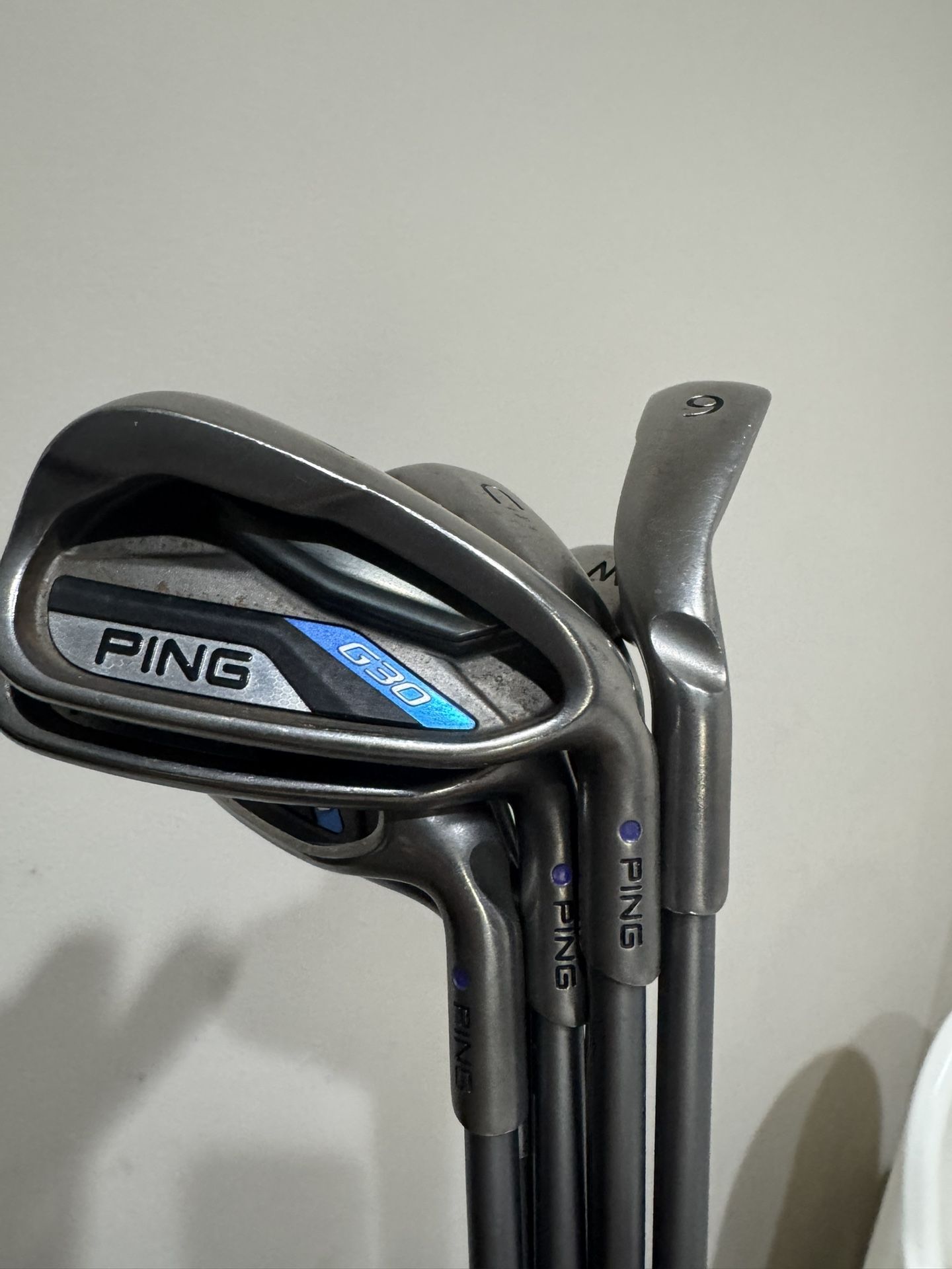 Ping G30 Iron Set (7) 6-S, U, W Sr Flex Purple Dot