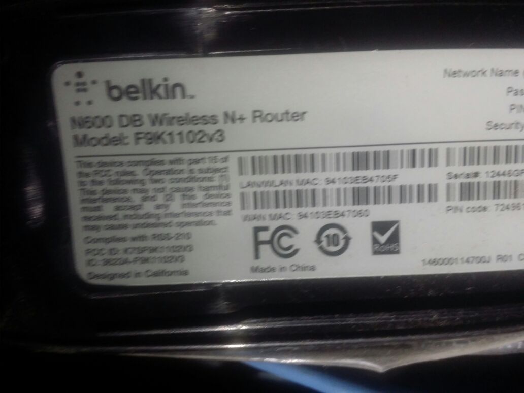 Belkin n600 duel band router