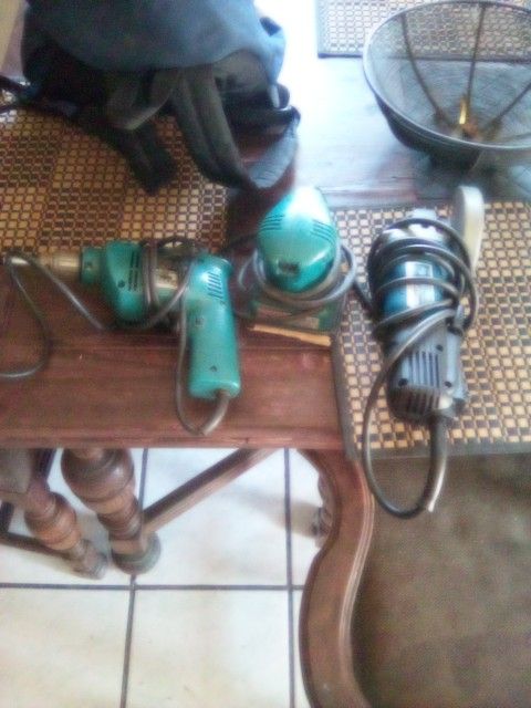 Makita Drill And Sander And Hercules Grinder