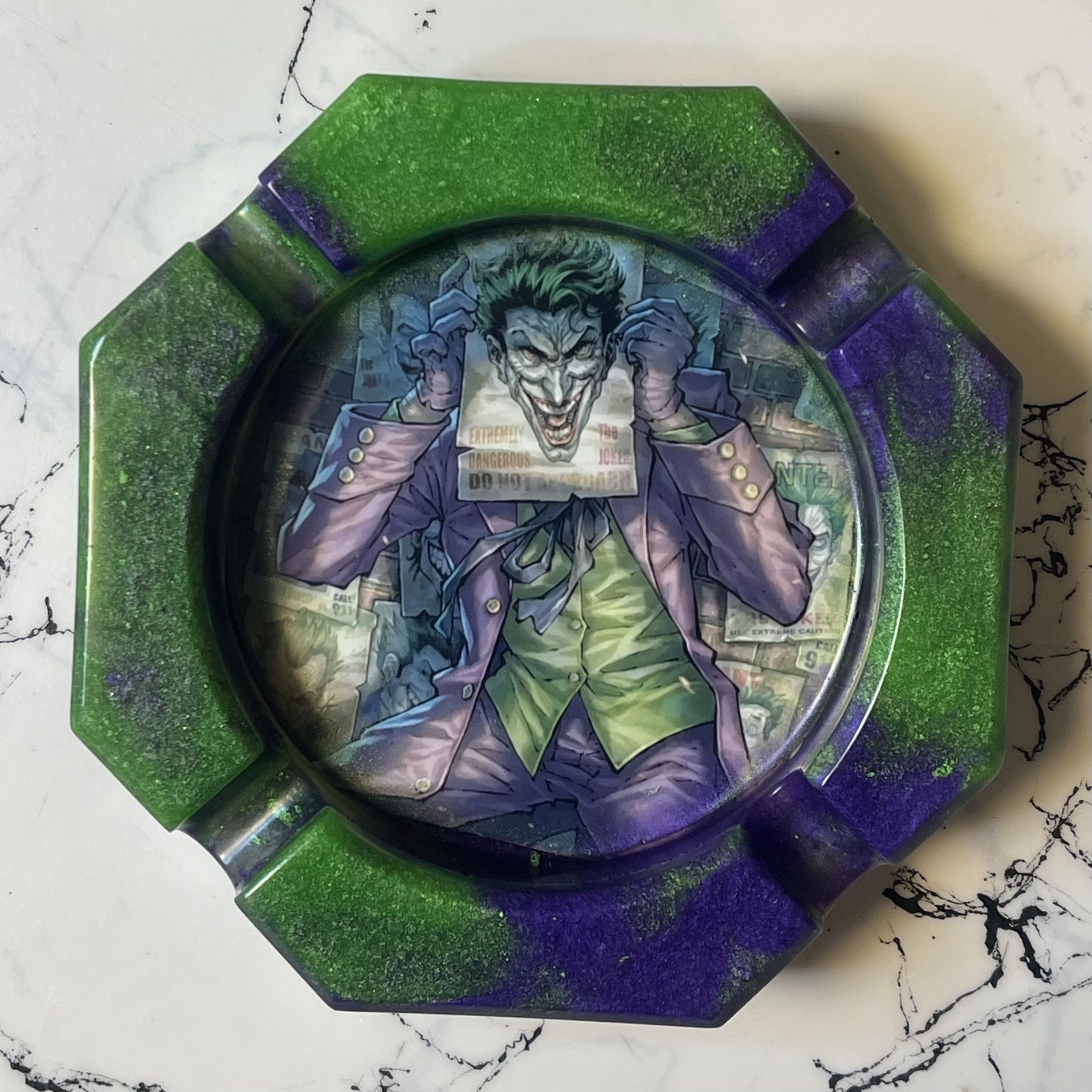 Joker Newspaper Face Ashtray 