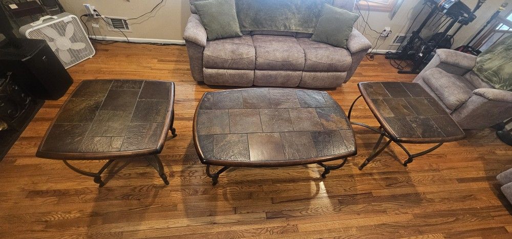 3 PIECE COFFEE AMD END TABLE SET